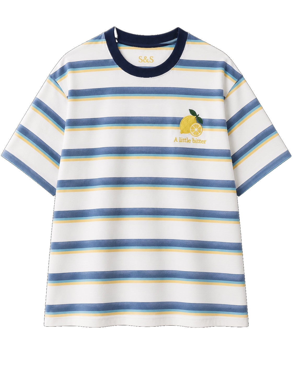 A Little Bitter blue striped oversized T-shirt