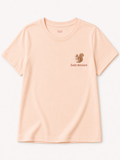 Sofia & Sterling Easily Distracted peach embroidered T-shirt