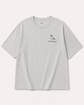 Sofia & Sterling Just Winging It grey oversized embroidered T-shirt