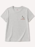 Sofia & Sterling Just Winging It grey embroidered T-shirt