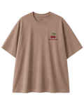 Life's the Pits taupe oversized T-shirt