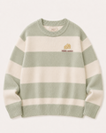 Sofia & Sterling Mildly Mature sage striped knit jumper