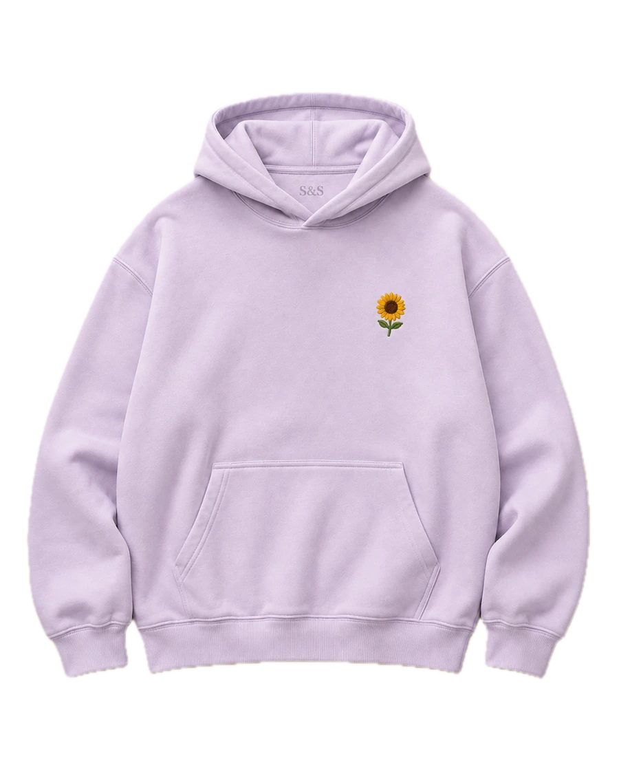 Lilac Sunflower Hoodie