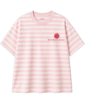 Sweet Enough pink stripe oversized T-shirt