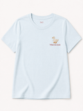 Sofia & Sterling What the Duck baby blue embroidered T-shirt
